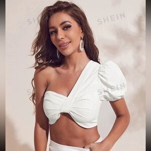 Puff Sleeve Crop- NEW!